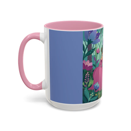 The Lady Of The Enchanted Mirror Colorful Mugs – Art Deco Botanical Elegance