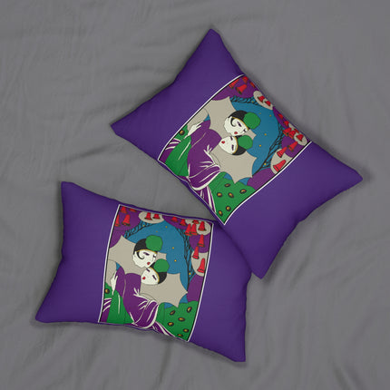 Two Pierrots Spun Polyester Lumbar Pillow