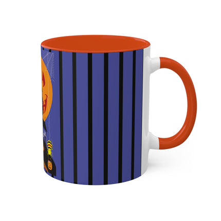 Halloween Night at the Haunted House Colorful Mugs, 11oz