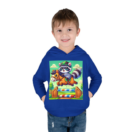 Raccoon Rider Toddler Pullover Fleece Hoodie