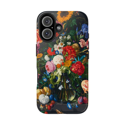 🌺🌙 The Midnight Garden Abundance Phone Case – Art Deco Floral Still Life