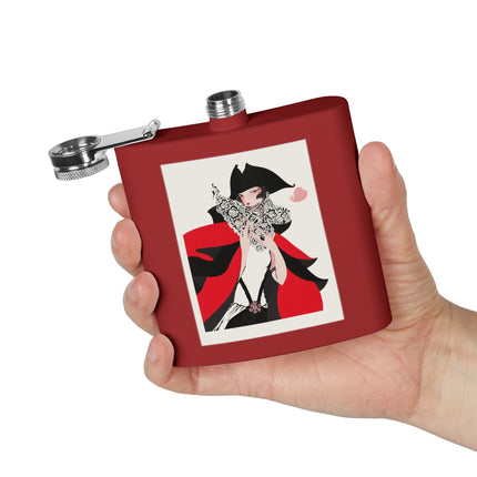 Crimson Masquerade Flask – Dramatic Grace & Bold Elegance