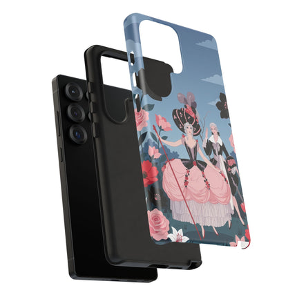 🌹🎭 The Rose Masquerade Promenade Phone Case – Art Deco Floral Elegance