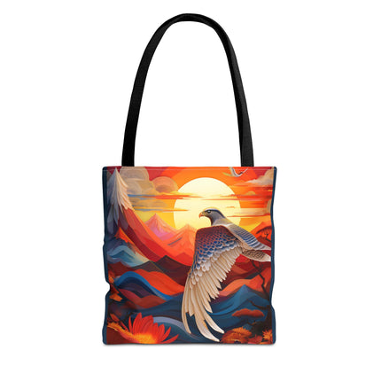 Falcon's Sunset Masterpiece Tote Bag (AOP)
