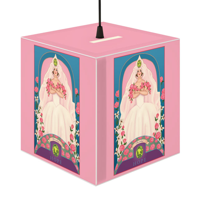August & Peridot Zodiac Light Cube Lamp