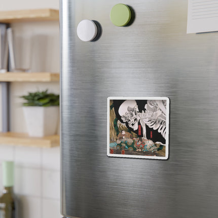 Mitsukuni Defying the Skeleton Spectre by Utagawa Kuniyoshi Die-Cut Magnets (4 Sizes)