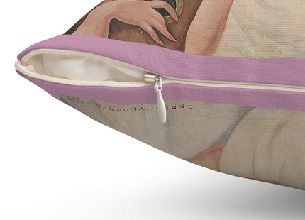 Madonna with Child Surrounded by Musical Angels by Gerda Wegener Spun Polyester Square Pillow