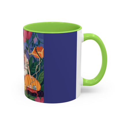 The Garden Of Quiet Reverie Colorful Mugs – Art Deco Botanical Serenity