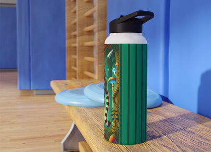 Silent Stripes Stainless Steel Water Bottle, Standard Lid