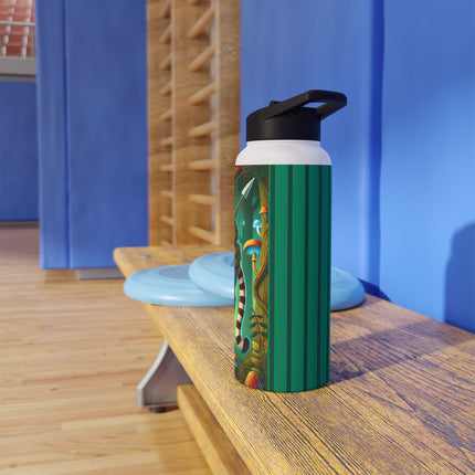 Silent Stripes Stainless Steel Water Bottle, Standard Lid
