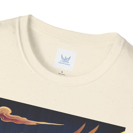 Flame-Winged Horse at Sunset Softstyle T-Shirt