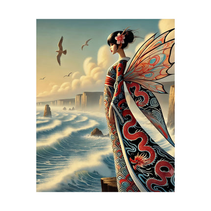 🌊🧚 Coastal Fairy Matte Vertical Poster – Serene Grace & Oceanic Magic