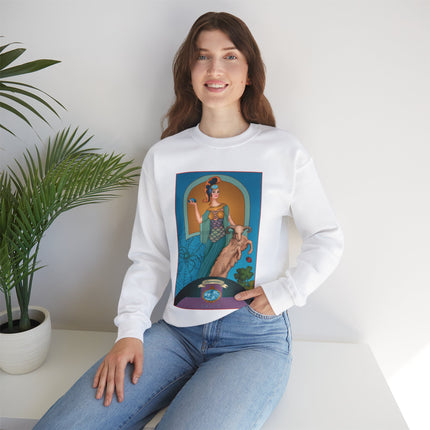 March & Aquamarine (Gem Series) by Sofia Chiostri Unisex Heavy Blend™ Crewneck Sweatshirt