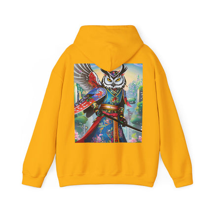 Cyberpunk Samurai Owl – Heavy Blend™ Hooded Sweatshirt