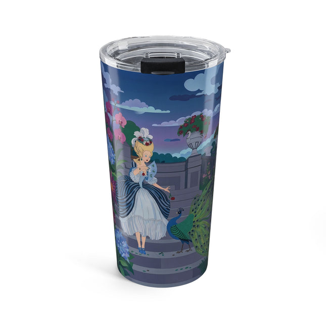 🦚🌸 The Peacock Garden Terrace Tumbler, 20oz – Art Deco Floral Elegance