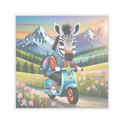 Stripes on Wheels Kiss-Cut Stickers (4 Sizes)