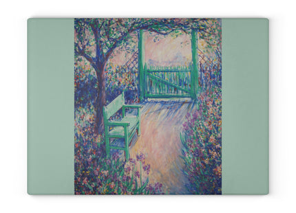 The Artist’s Garden by Theodore Earl Butler Glass Cutting Board