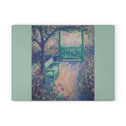 The Artist’s Garden Glass Cutting Board