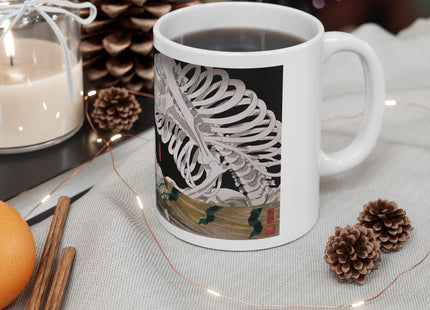 Mitsukuni Defying the Skeleton Spectre by Utagawa Kuniyoshi Ceramic Mug (11oz, 15oz)
