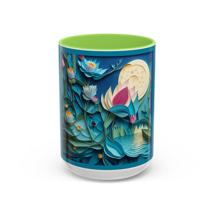 Ethereal Moonlit Lake Colorful Mugs (11oz, 15oz)