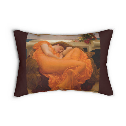 Flaming June by Frederic Leighton Spun Polyester Lumbar Pillow