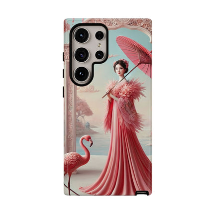 Petals, Porcelain, and Flamingos Phone Cases