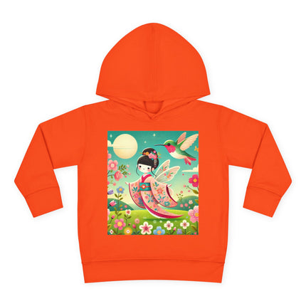 Geisha Fairy and the Hummingbird Blossom Toddler Pullover Fleece Hoodie