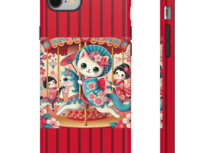 Geisha Kitten's Enchanted Carousel Phone Cases