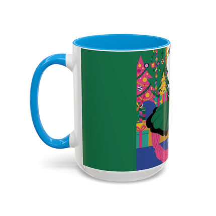 🎄🎁 The Emerald Christmas Belle Colorful Mug – Colorful Holiday Fashion Fantasy