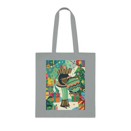 🎄🎁 The Lady Of The Christmas Ornament Cotton Tote Bag – Art Deco Holiday Fantasy