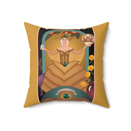June & Pearl, Alexandrite (from the Gem Series) by Sofia Chiostri Spun Polyester Square Pillow