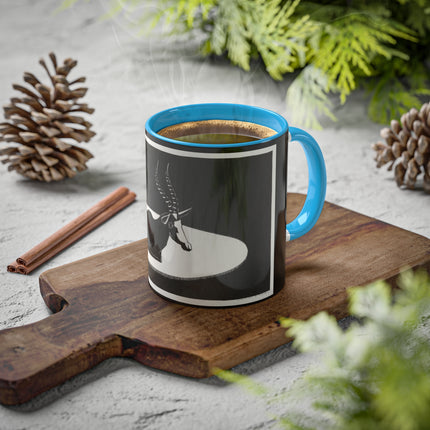 “Goat” (“Blesbok”) by Samuel Jessurun de Mesquita Colorful Mugs, 11oz