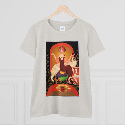 January & Garnet (from the Gem Series) by Sofia Chiostri Women's Midweight Cotton Tee