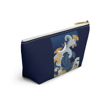 Wave Enchantress Cosmetic Bag – Oceanic Grace & Golden Tides