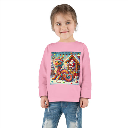 The Playful Dragon's Christmas Toddler Long Sleeve Tee