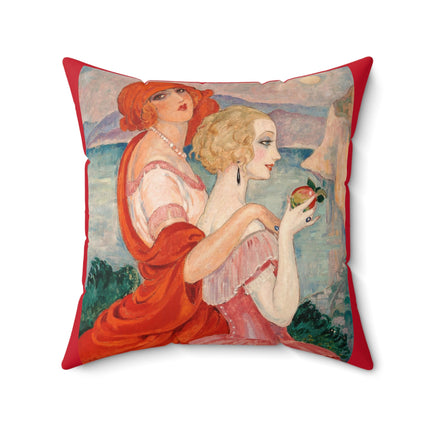Sur la Route d'Anacapri by Gerda Wegener Spun Polyester Square Pillow