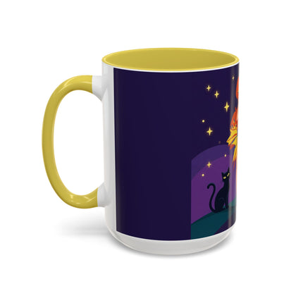 🎃🕯️ Moonlit Pumpkin Masquerade Colorful Mug – Whimsical Halloween Charm