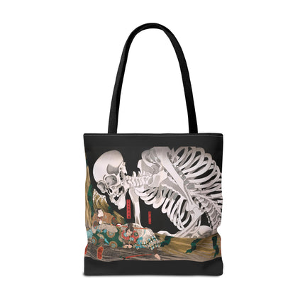 Mitsukuni Defying the Skeleton Spectre by Utagawa Kuniyoshi Tote Bag (AOP)