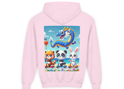 Seaside Scooter Friends Youth Heavy Blend Hooded Sweatshirt