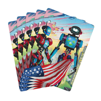 High Fashion Cyberpunk CIA Robots Playing Cards