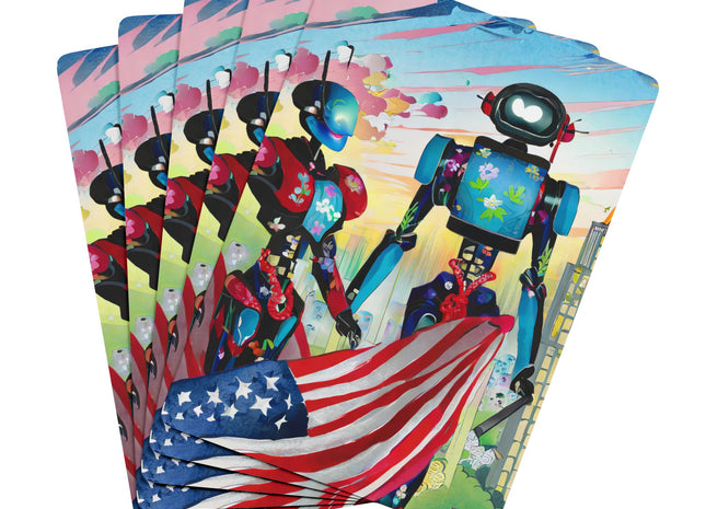 High Fashion Cyberpunk CIA Robots Playing Cards