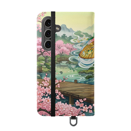 🌸🐱 Kimono Kitties Flip Case – Whimsical Elegance & Storybook Charm