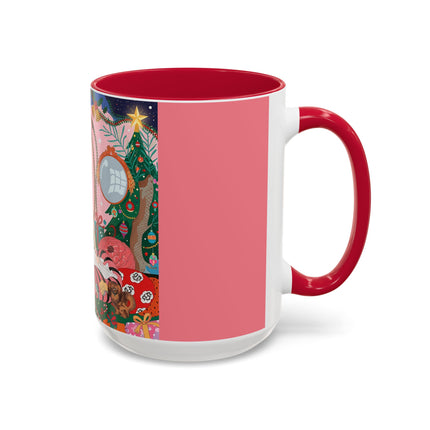 🎀🎄 Christmas Morning In The Rose Parlor Colorful Mug – Art Deco Holiday Fantasy