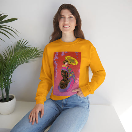 Enchanting Geisha Unisex Heavy Blend™ Crewneck Sweatshirt