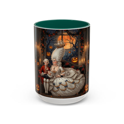 🌙🎃 The Moonlit Pumpkin Parlor Colorful Mug – Elegant Halloween Charm