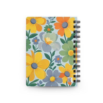 🌼❄️ The Lady Of The Winter Flower Dance Spiral Notebook – Art Deco Holiday Fantasy