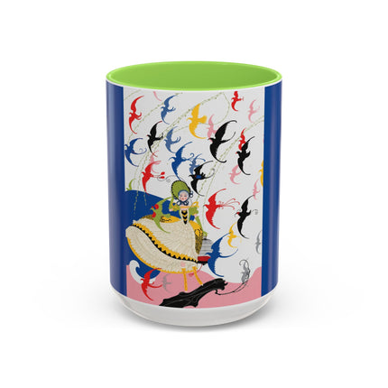 Flight of the Songbirds Colorful Mugs – Theatrical Whimsy & Colorful Harmony