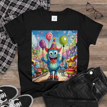 Monster Parade Madness Women's Midweight Cotton Tee