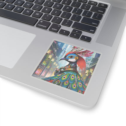 Techno Plumes Kiss-Cut Stickers (4 Sizes)