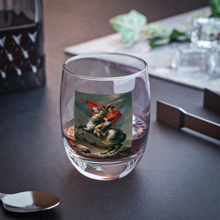 Napoleon Crossing the Alps by Jacques-Louis David Whiskey Glass